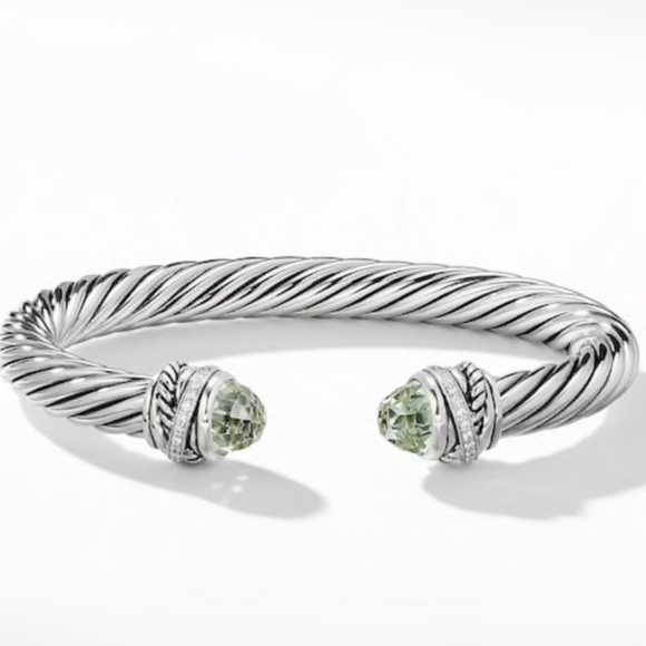 David Yurman Jewelry - David Yurman 7mm Diamond Crossover Bracelet